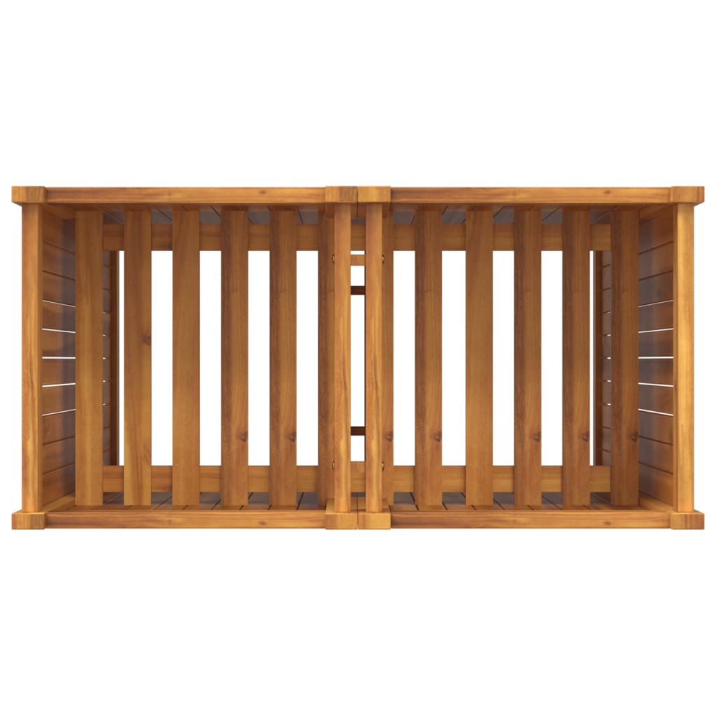 Plantenbak met voering 84x42x100 cm massief acaciahout is nu te koop bij PeponiXL, paradijselijk wonen!