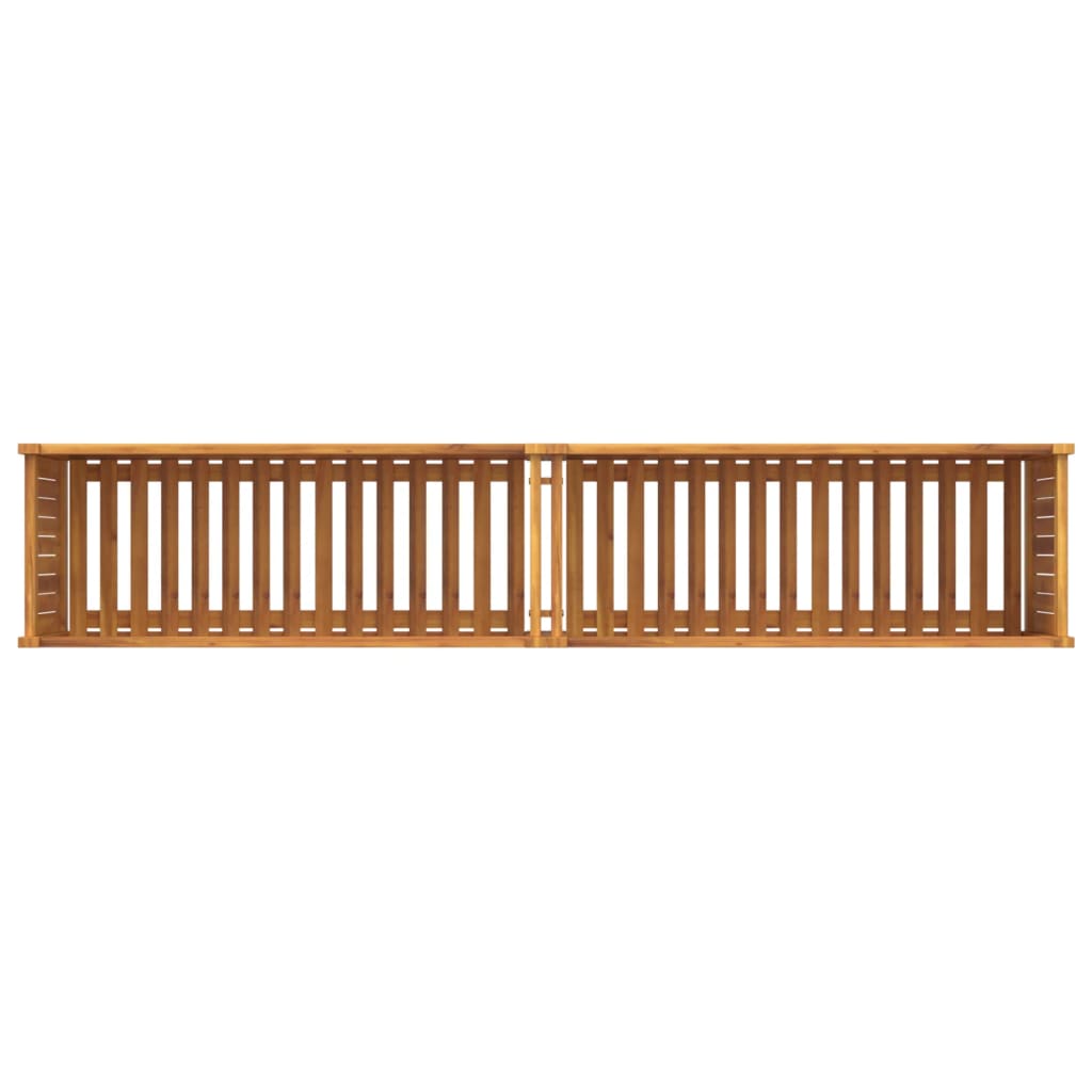 Plantenbak met voering 199x38,5x50 cm massief acaciahout is nu te koop bij PeponiXL, paradijselijk wonen!