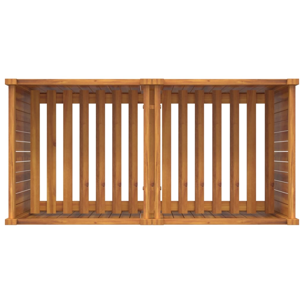 Plantenbak met voering 100x50x75 cm massief acaciahout is nu te koop bij PeponiXL, paradijselijk wonen!