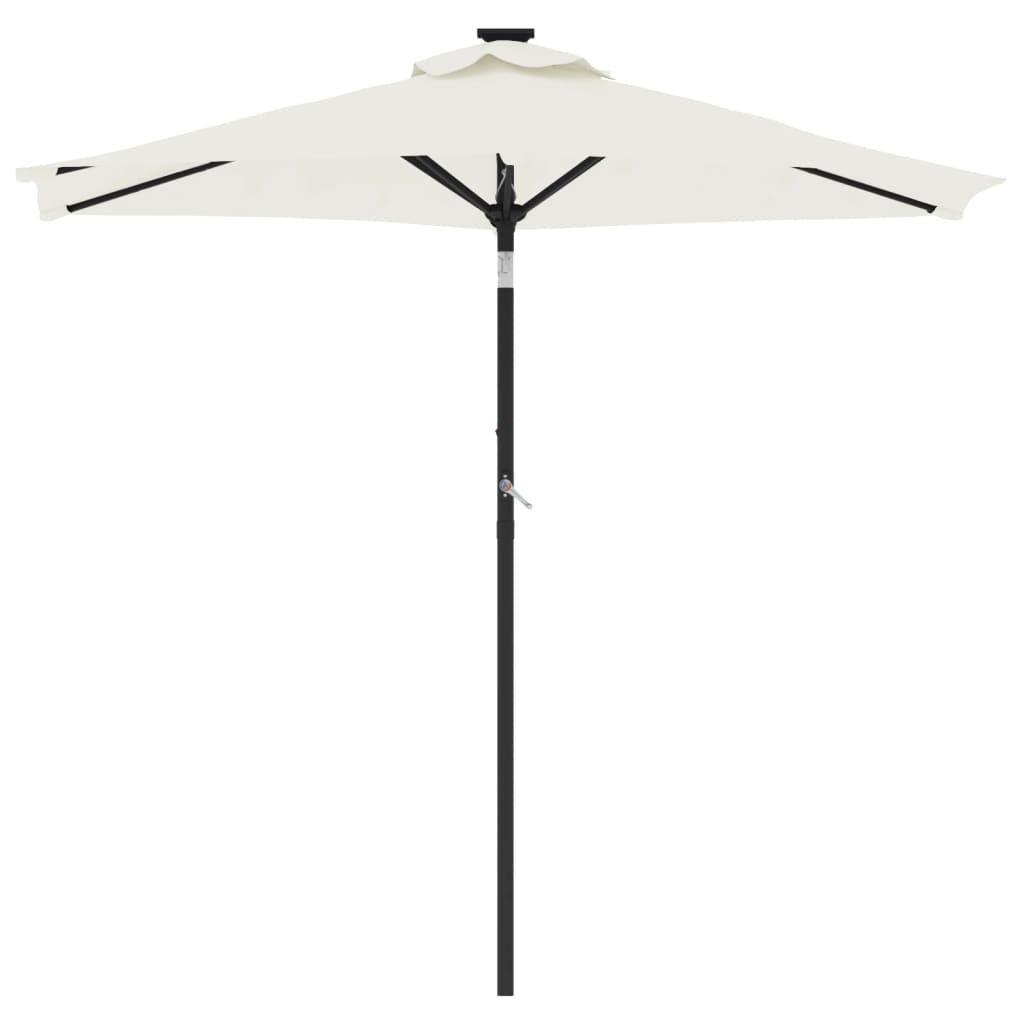 Parasol met stalen paal 225x225x212 cm wit is nu te koop bij PeponiXL, paradijselijk wonen!