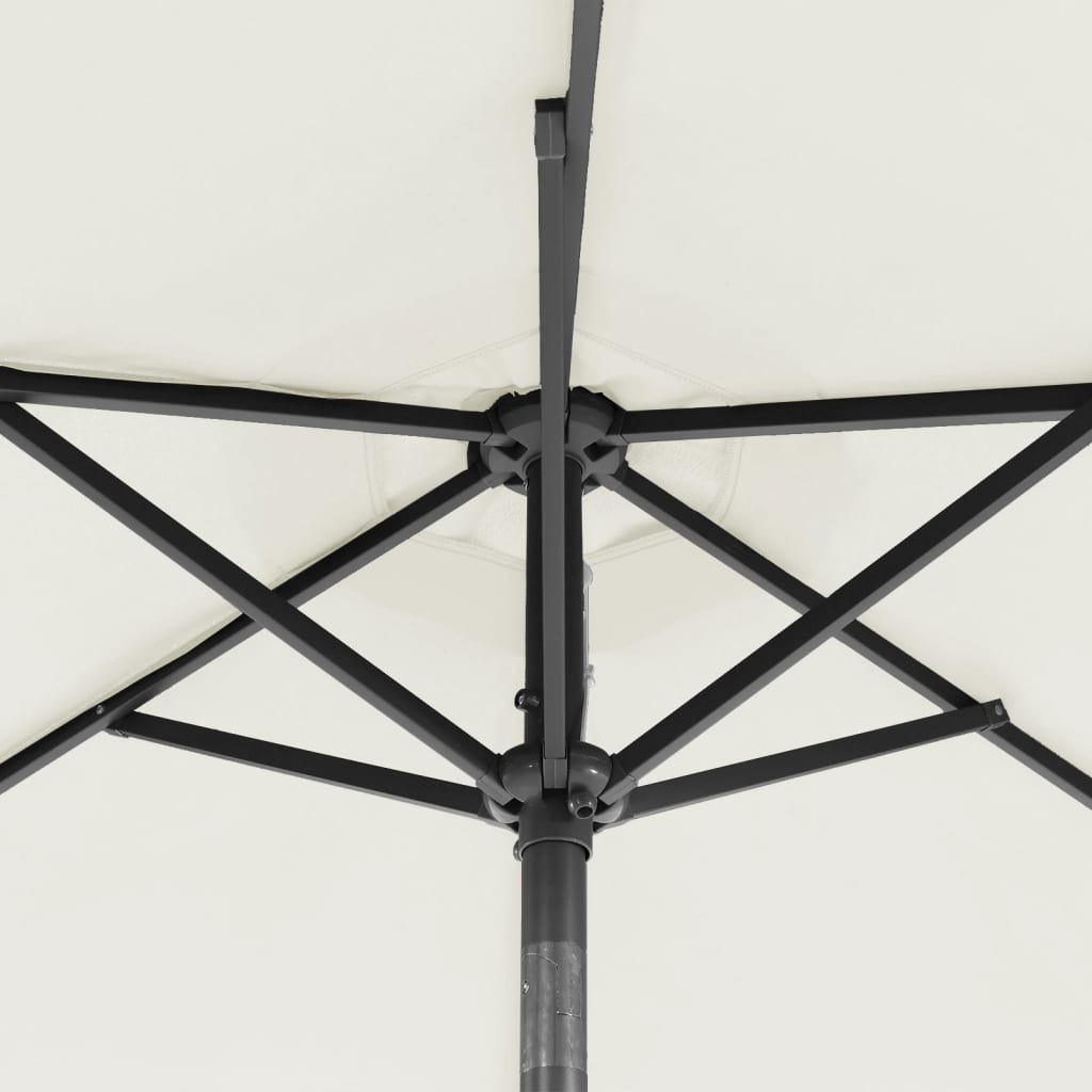 Parasol met stalen paal 225x225x212 cm wit is nu te koop bij PeponiXL, paradijselijk wonen!