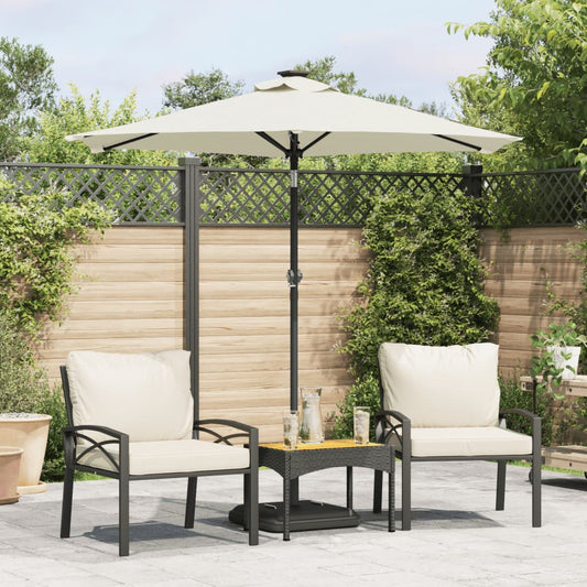 Parasol met stalen paal 225x225x212 cm wit is nu te koop bij PeponiXL, paradijselijk wonen!