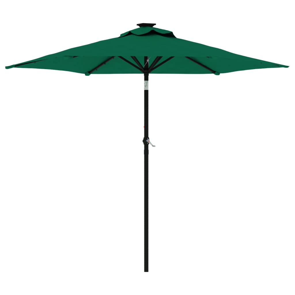 Parasol met stalen paal 225x225x212 cm groen is nu te koop bij PeponiXL, paradijselijk wonen!