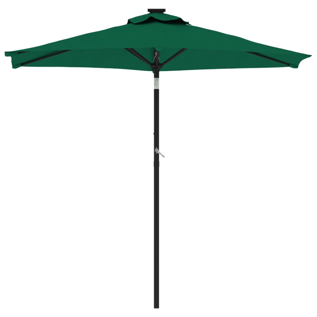 Parasol met stalen paal 225x225x212 cm groen is nu te koop bij PeponiXL, paradijselijk wonen!