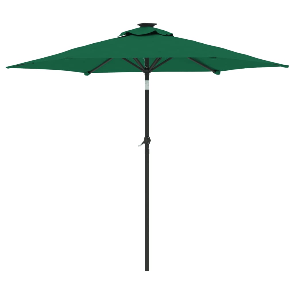 Parasol met stalen paal 225x225x212 cm groen is nu te koop bij PeponiXL, paradijselijk wonen!
