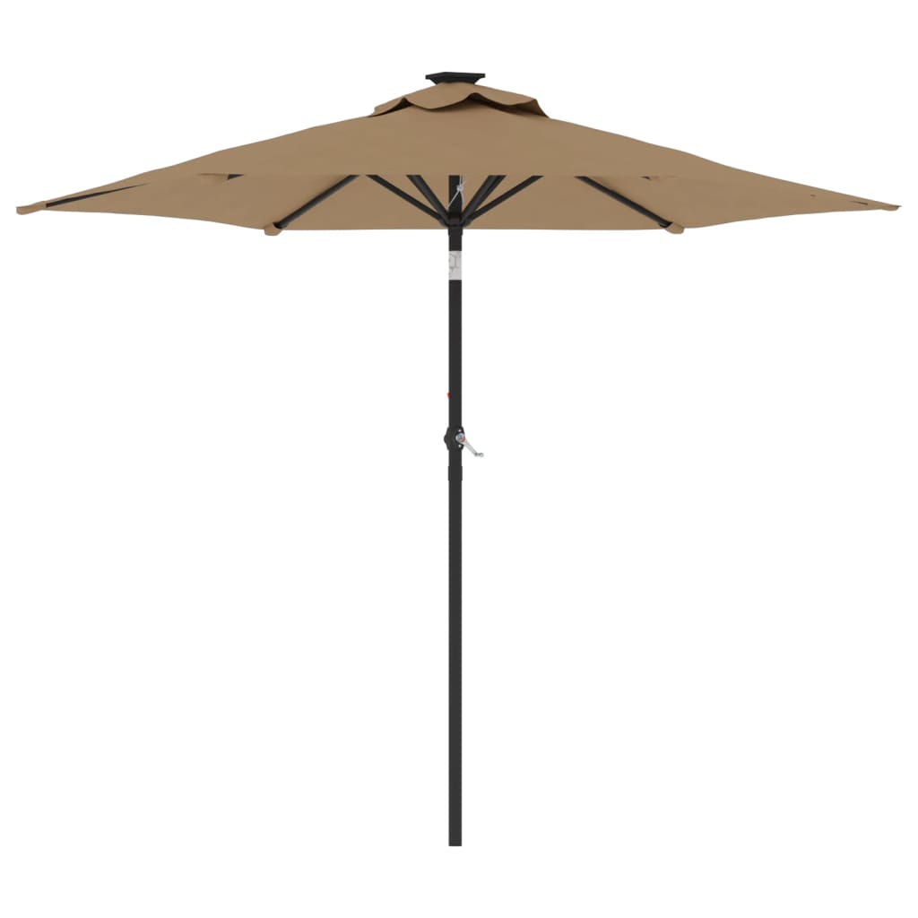 Parasol met stalen paal 225x225x212 cm taupe is nu te koop bij PeponiXL, paradijselijk wonen!