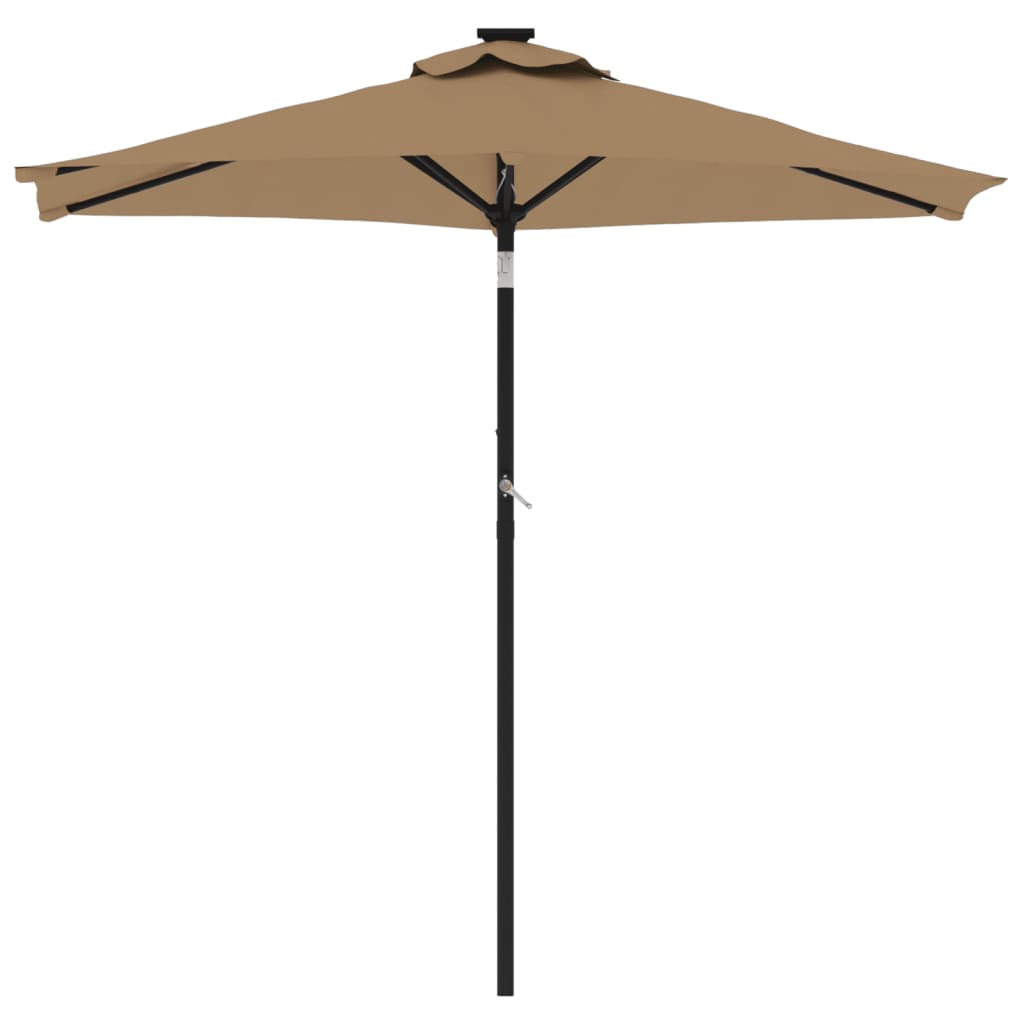 Parasol met stalen paal 225x225x212 cm taupe is nu te koop bij PeponiXL, paradijselijk wonen!
