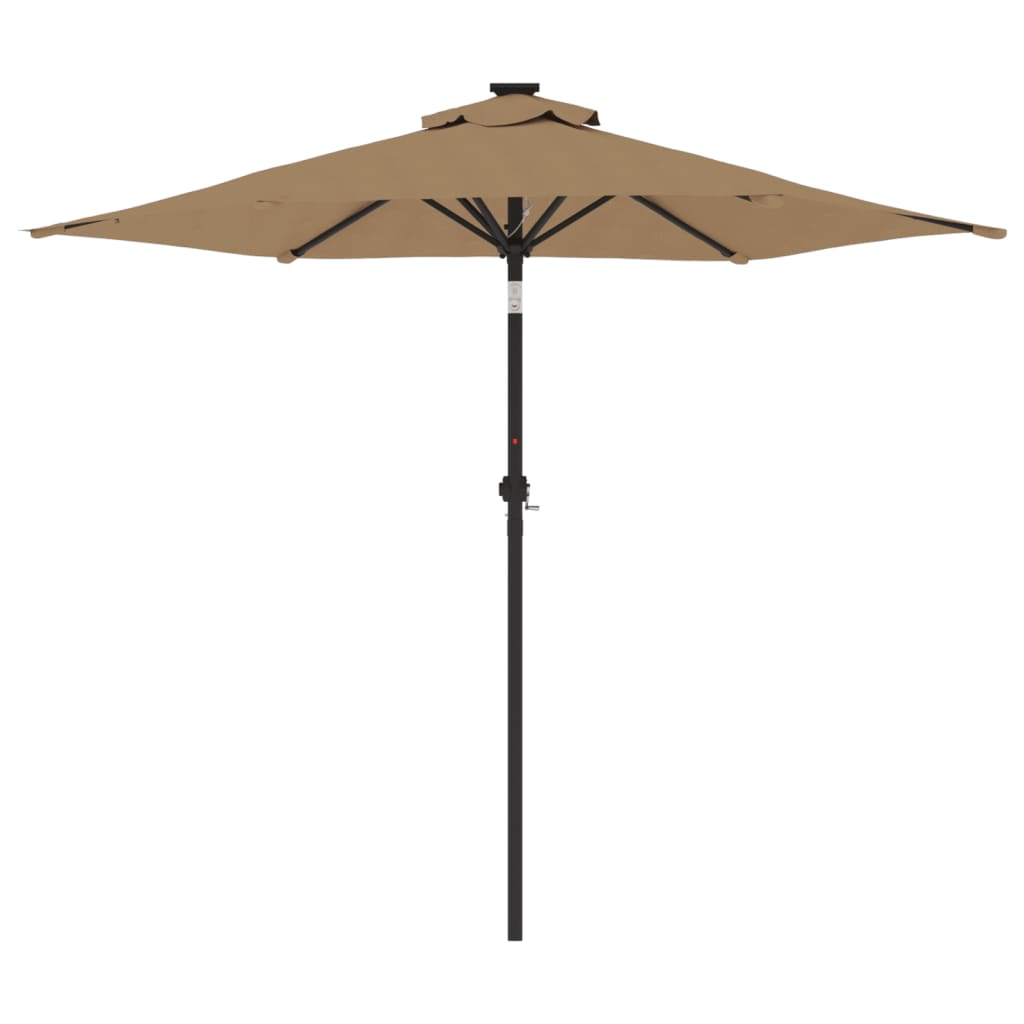 Parasol met stalen paal 225x225x212 cm taupe is nu te koop bij PeponiXL, paradijselijk wonen!