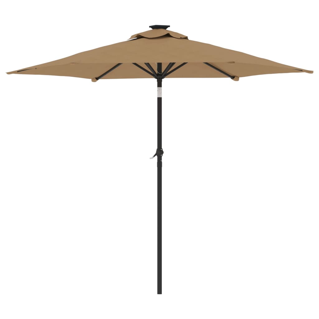 Parasol met stalen paal 225x225x212 cm taupe is nu te koop bij PeponiXL, paradijselijk wonen!