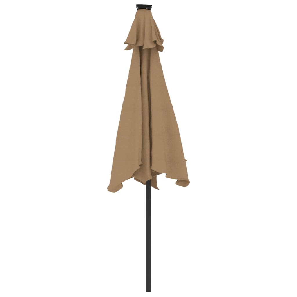 Parasol met stalen paal 225x225x212 cm taupe is nu te koop bij PeponiXL, paradijselijk wonen!