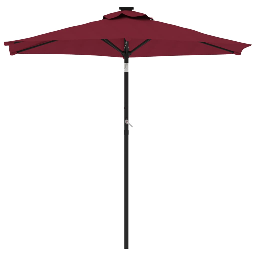 Parasol met stalen paal 225x225x212 cm bordeauxrood is nu te koop bij PeponiXL, paradijselijk wonen!