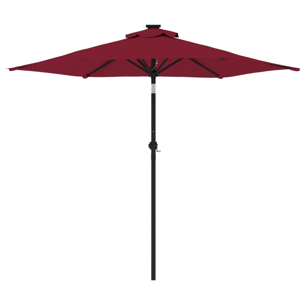 Parasol met stalen paal 225x225x212 cm bordeauxrood is nu te koop bij PeponiXL, paradijselijk wonen!