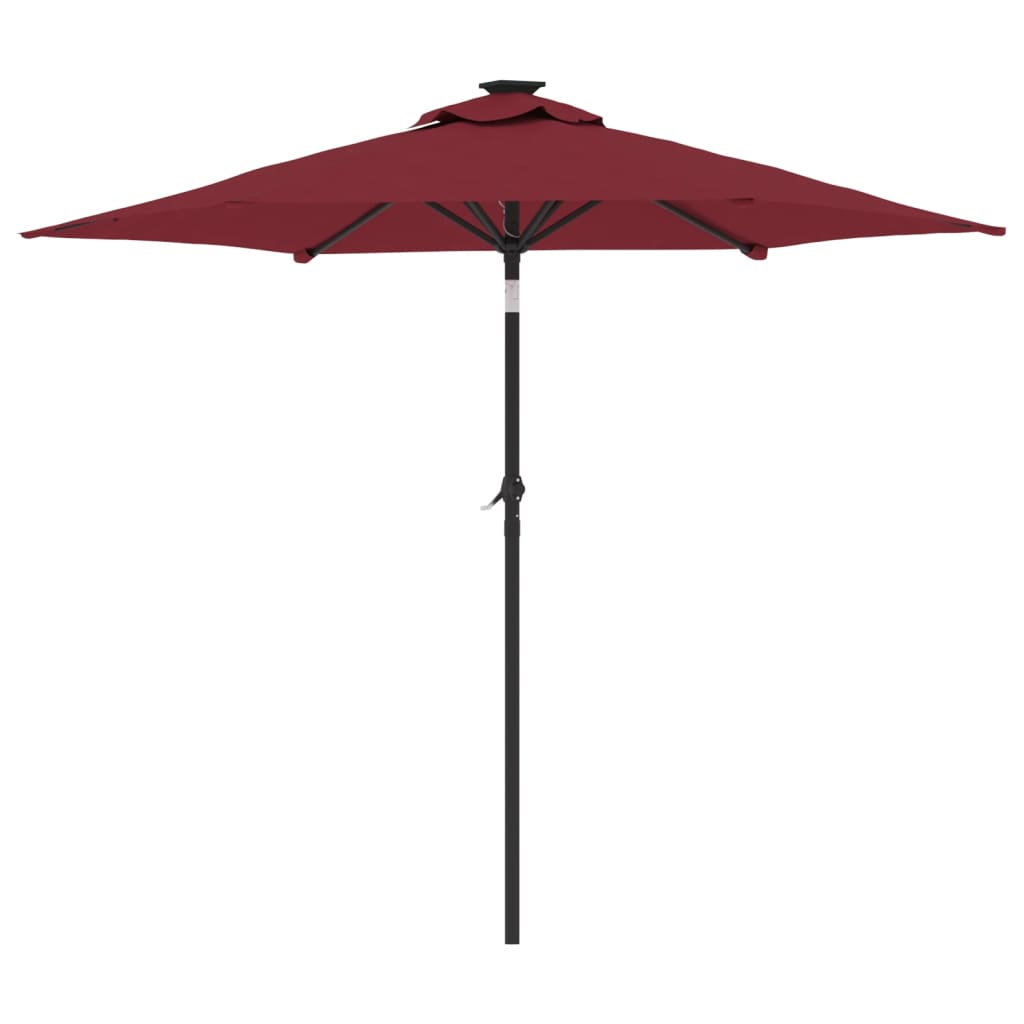 Parasol met stalen paal 225x225x212 cm bordeauxrood is nu te koop bij PeponiXL, paradijselijk wonen!
