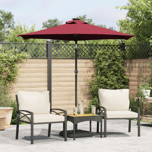 Parasol met stalen paal 225x225x212 cm bordeauxrood is nu te koop bij PeponiXL, paradijselijk wonen!