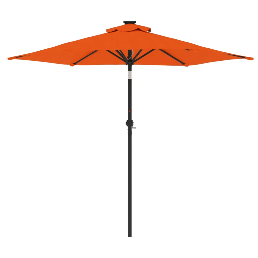 Parasol met stalen paal 225x225x212 cm terracottakleurig is nu te koop bij PeponiXL, paradijselijk wonen!