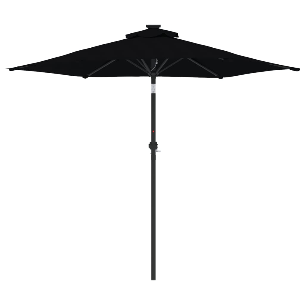 Parasol met stalen paal 225x225x212 cm zwart is nu te koop bij PeponiXL, paradijselijk wonen!