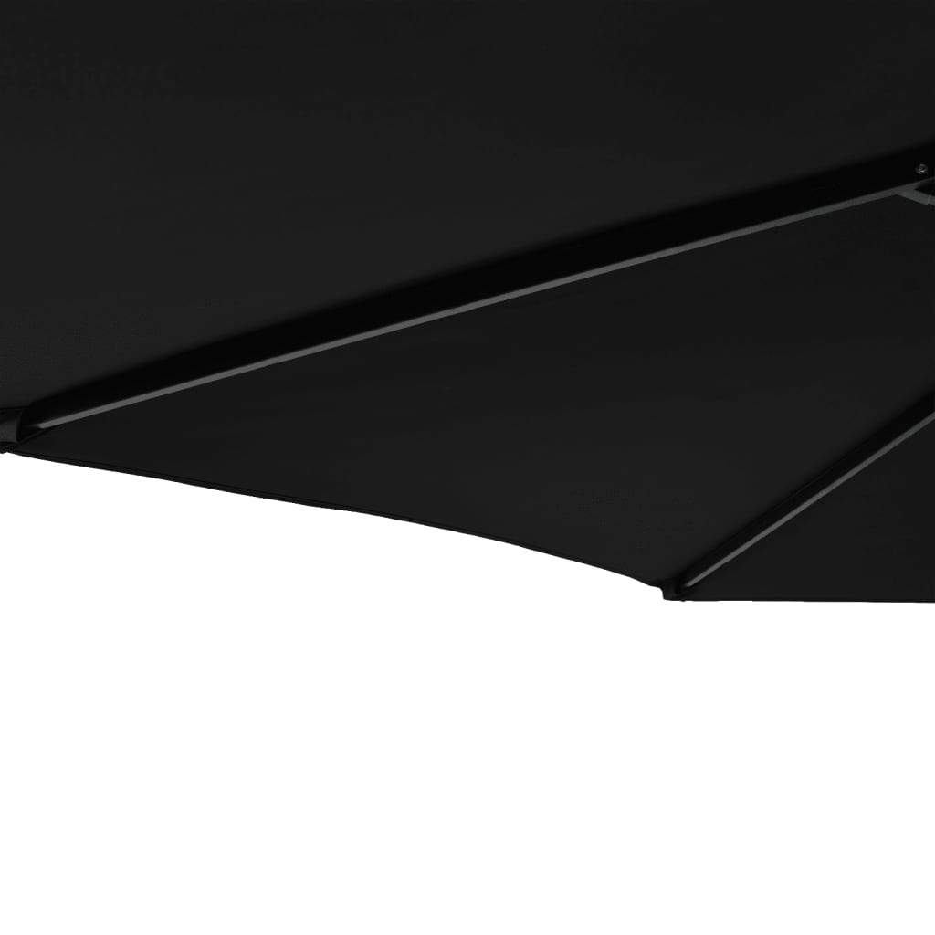 Parasol met stalen paal 225x225x212 cm zwart is nu te koop bij PeponiXL, paradijselijk wonen!