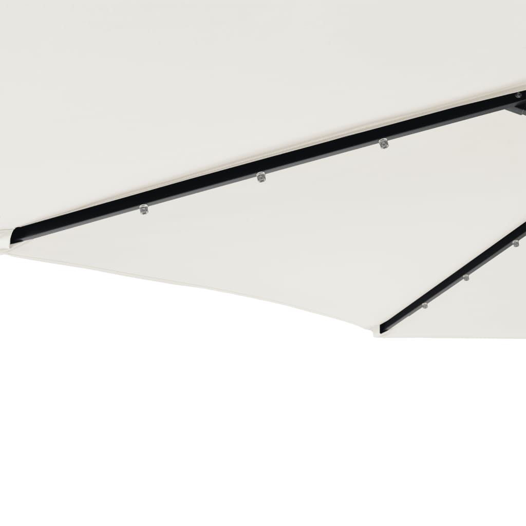 Parasol met LED's en stalen paal 225x225x212 cm wit is nu te koop bij PeponiXL, paradijselijk wonen!