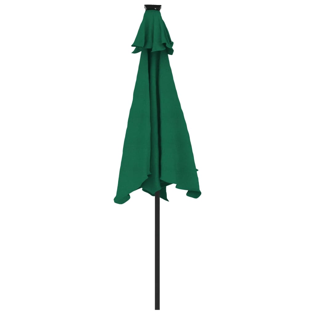 Parasol met LED's en stalen paal 225x225x212 cm groen is nu te koop bij PeponiXL, paradijselijk wonen!