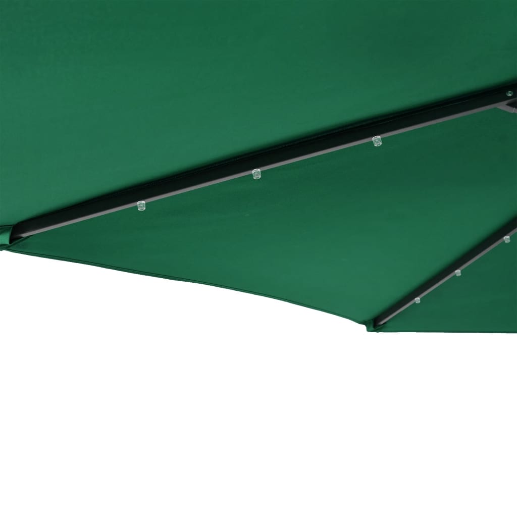 Parasol met LED's en stalen paal 225x225x212 cm groen is nu te koop bij PeponiXL, paradijselijk wonen!