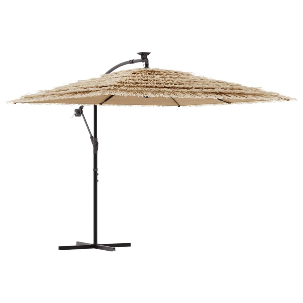 Parasol met stalen paal 246x246x230 cm bruin is nu te koop bij PeponiXL, paradijselijk wonen!