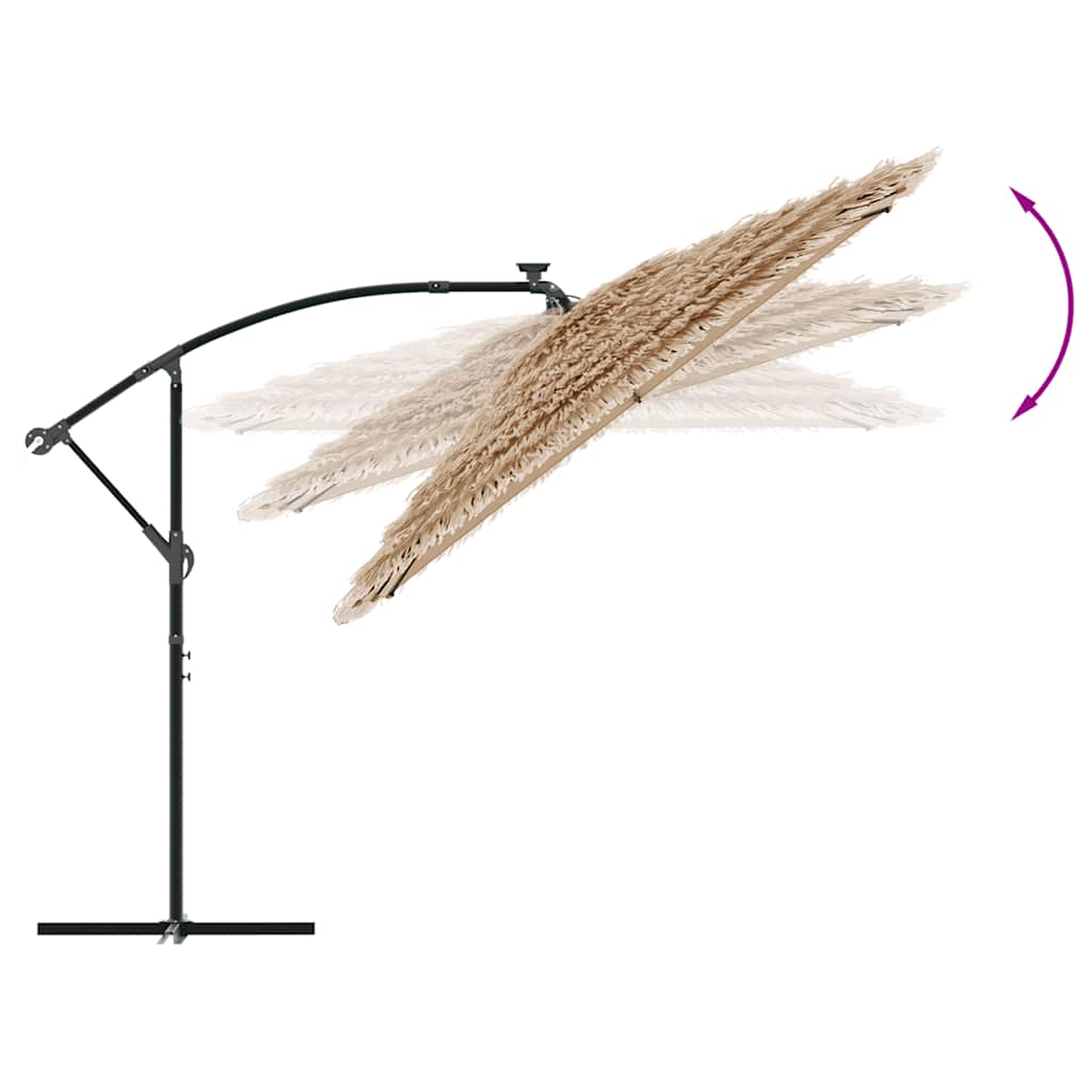 Parasol met stalen paal 246x246x230 cm bruin is nu te koop bij PeponiXL, paradijselijk wonen!