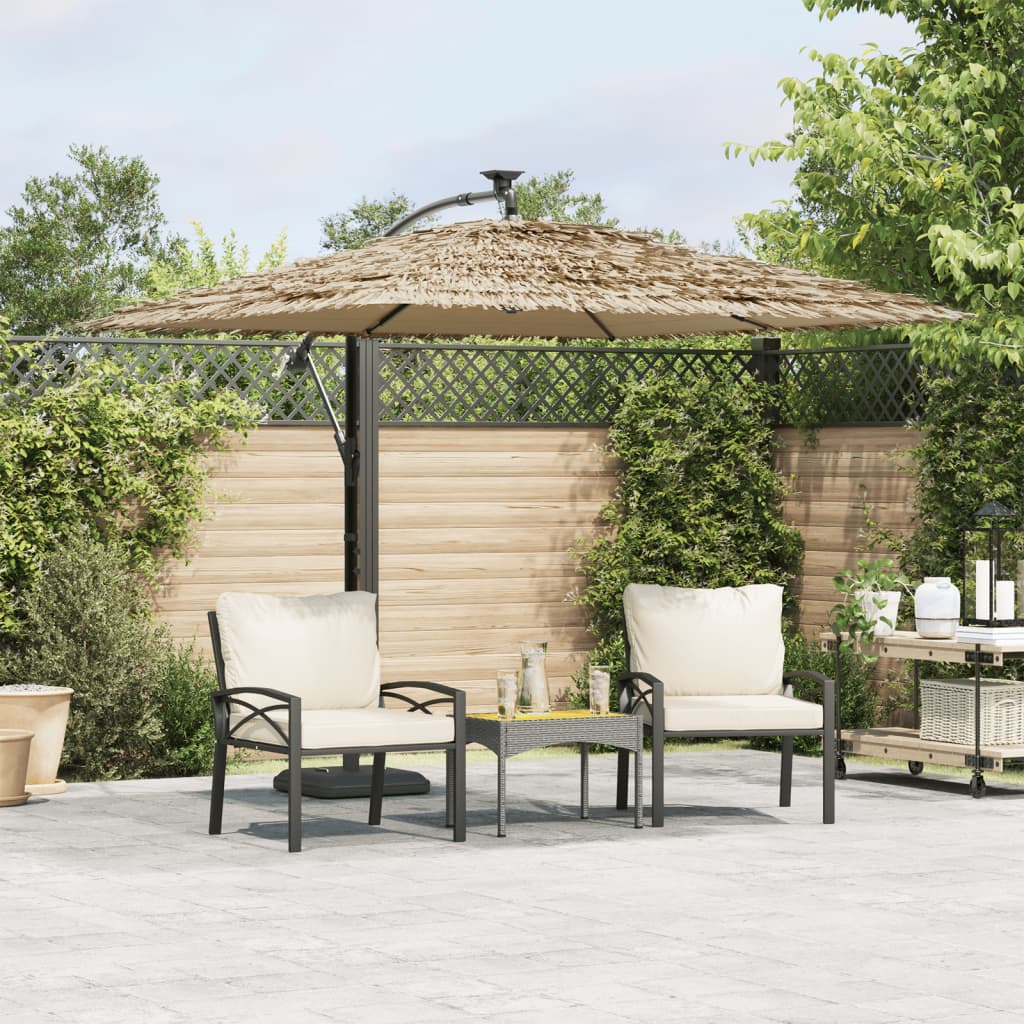Parasol met stalen paal 246x246x230 cm bruin is nu te koop bij PeponiXL, paradijselijk wonen!