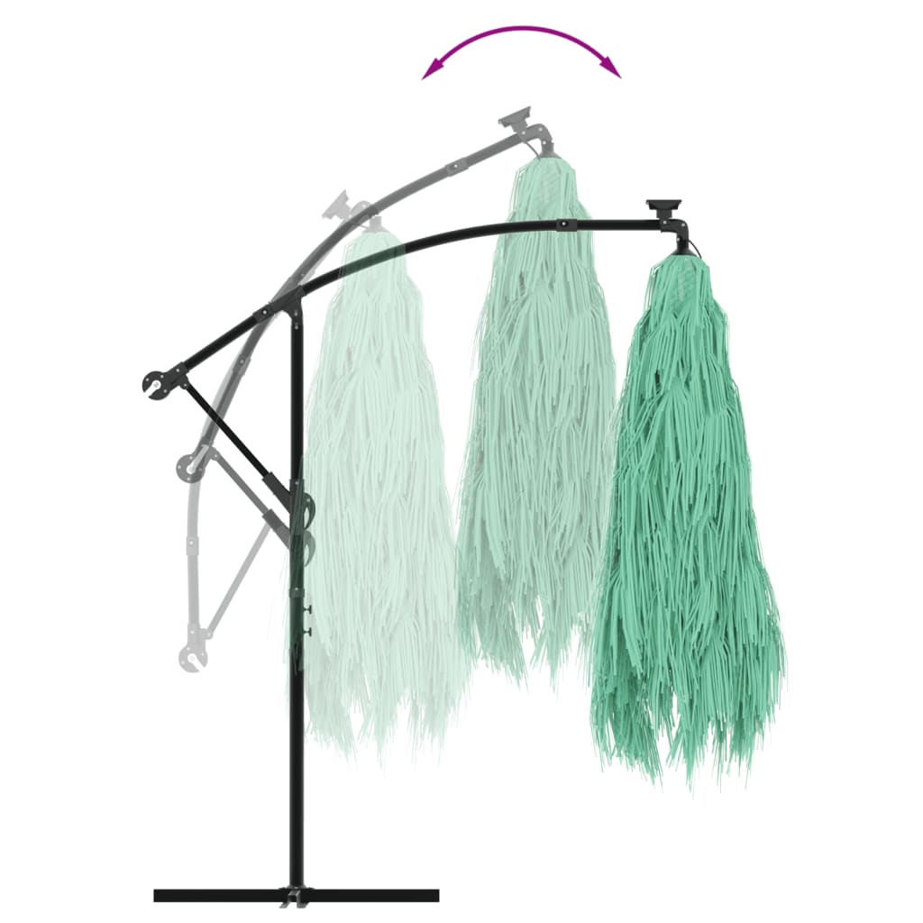 Parasol met stalen paal 246x246x230 cm groen is nu te koop bij PeponiXL, paradijselijk wonen!