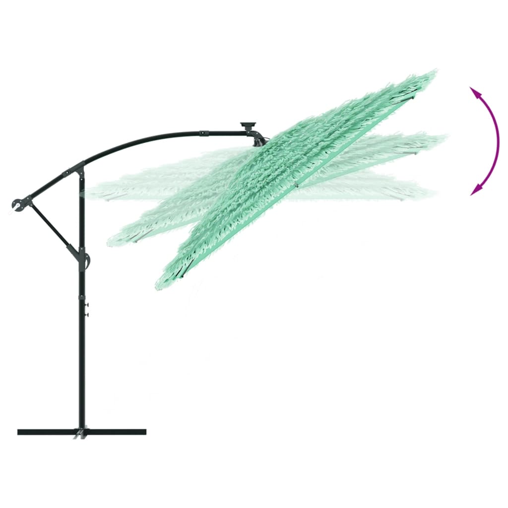 Parasol met stalen paal 246x246x230 cm groen is nu te koop bij PeponiXL, paradijselijk wonen!