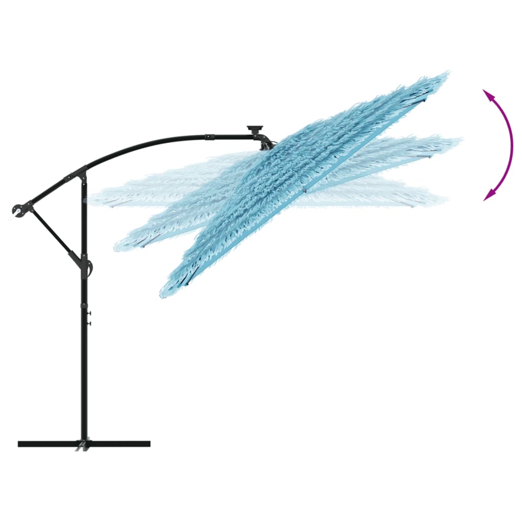 Parasol met stalen paal 269x269x235 cm blauw is nu te koop bij PeponiXL, paradijselijk wonen!