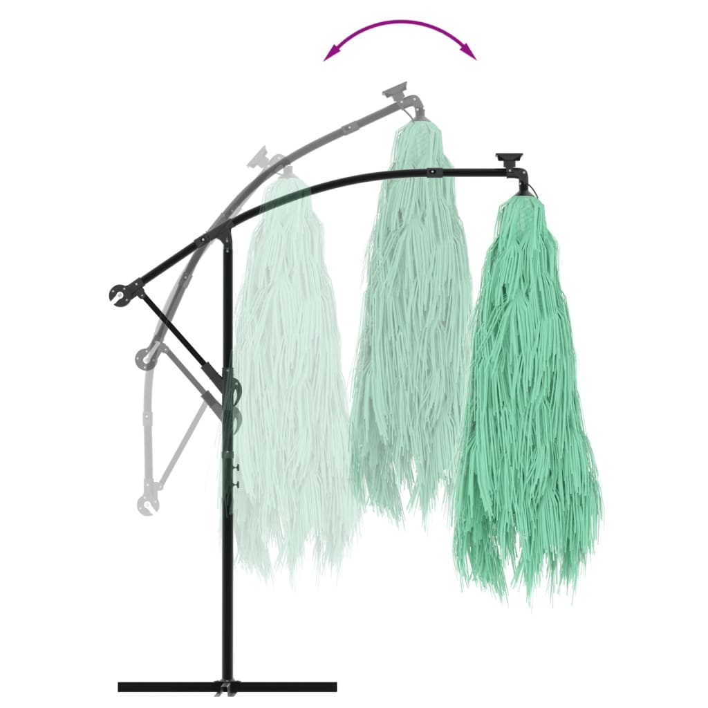 Parasol met stalen paal 269x269x235 cm groen is nu te koop bij PeponiXL, paradijselijk wonen!