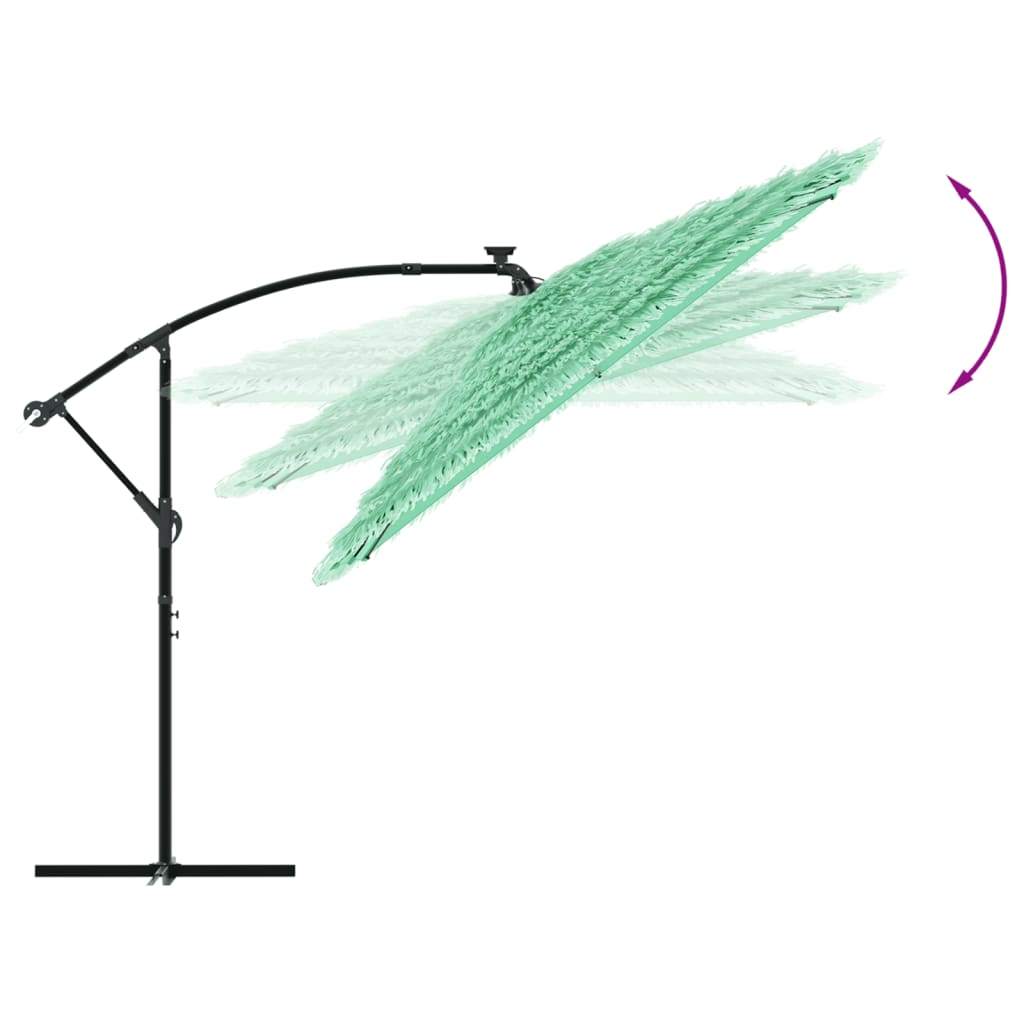 Parasol met stalen paal 269x269x235 cm groen is nu te koop bij PeponiXL, paradijselijk wonen!