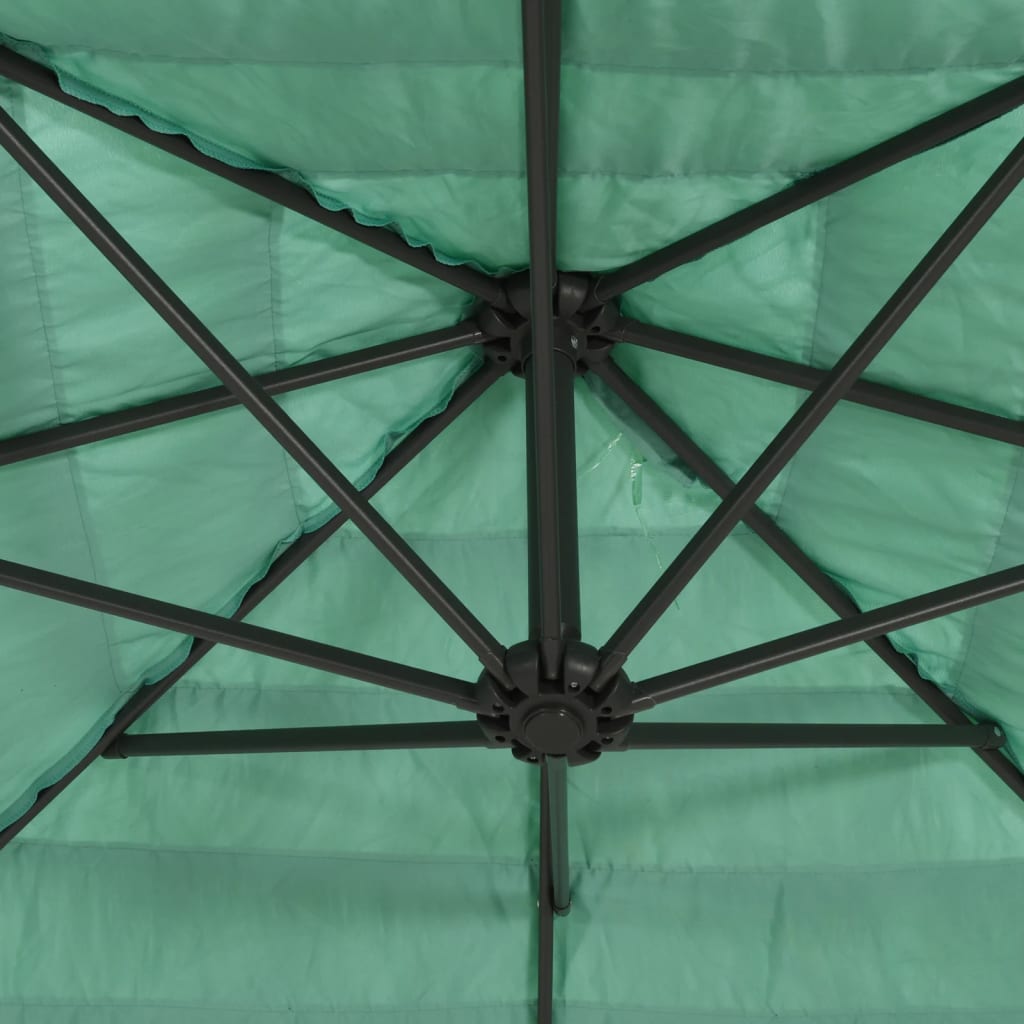 Parasol met stalen paal 269x269x235 cm groen is nu te koop bij PeponiXL, paradijselijk wonen!