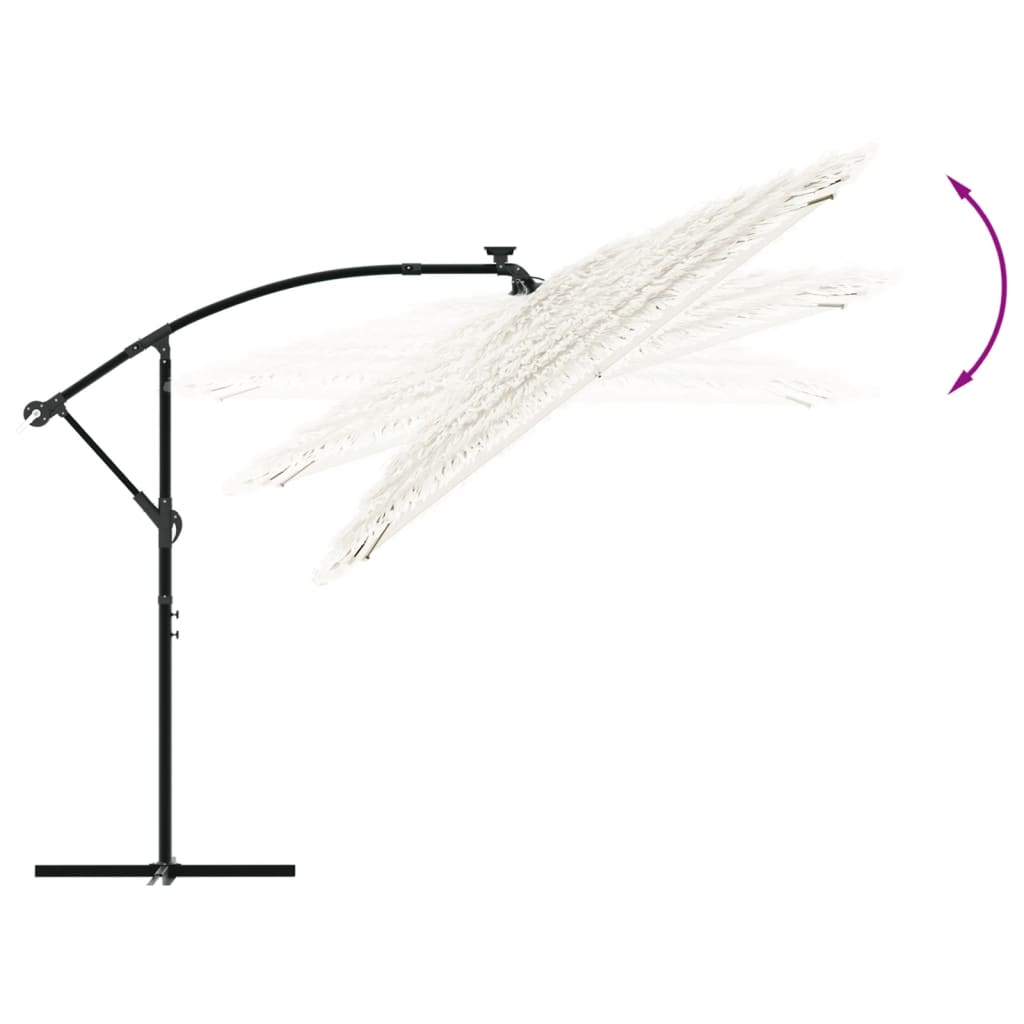 Parasol met stalen paal 269x269x235 cm wit is nu te koop bij PeponiXL, paradijselijk wonen!