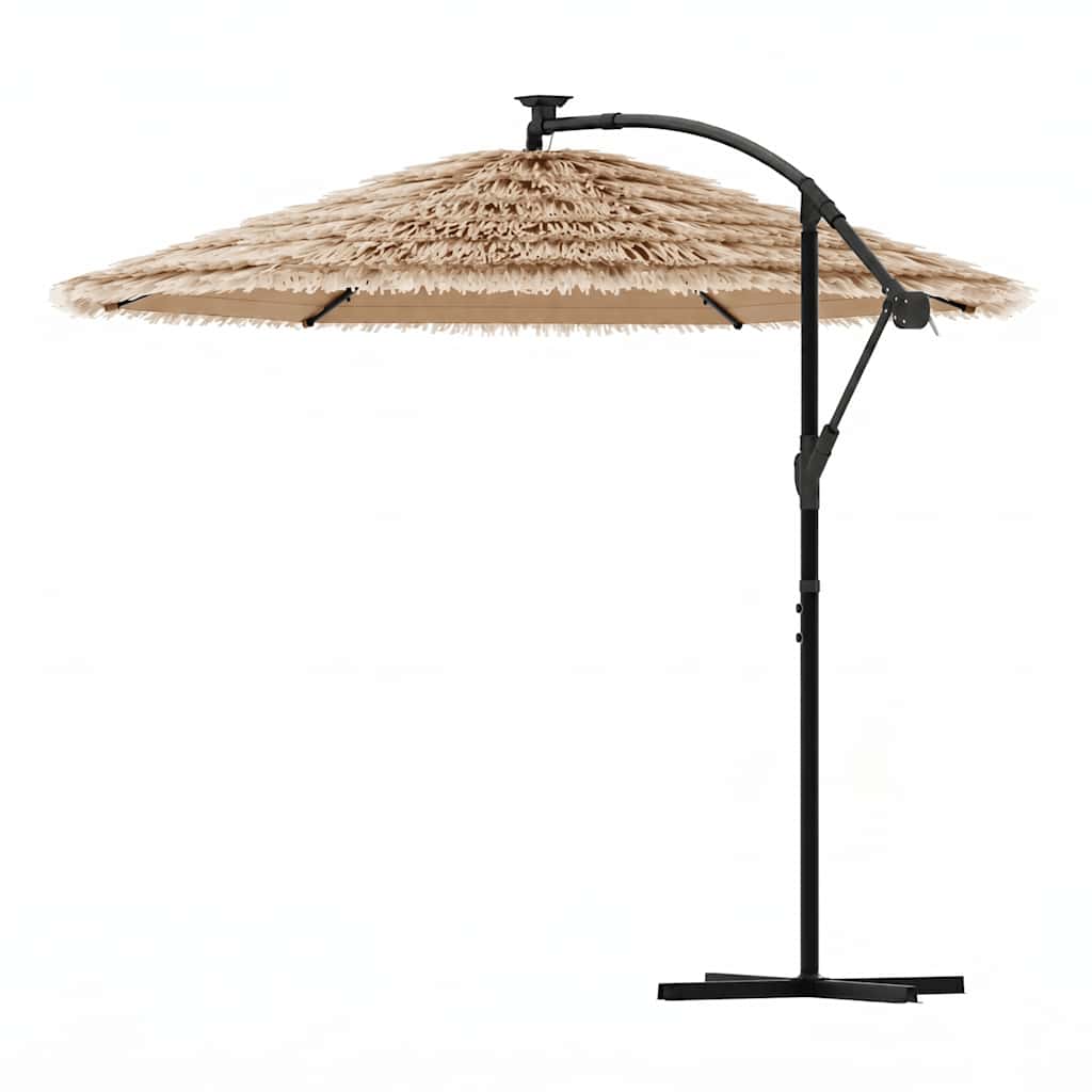 Parasol met stalen paal 290x290x238 cm bruin is nu te koop bij PeponiXL, paradijselijk wonen!
