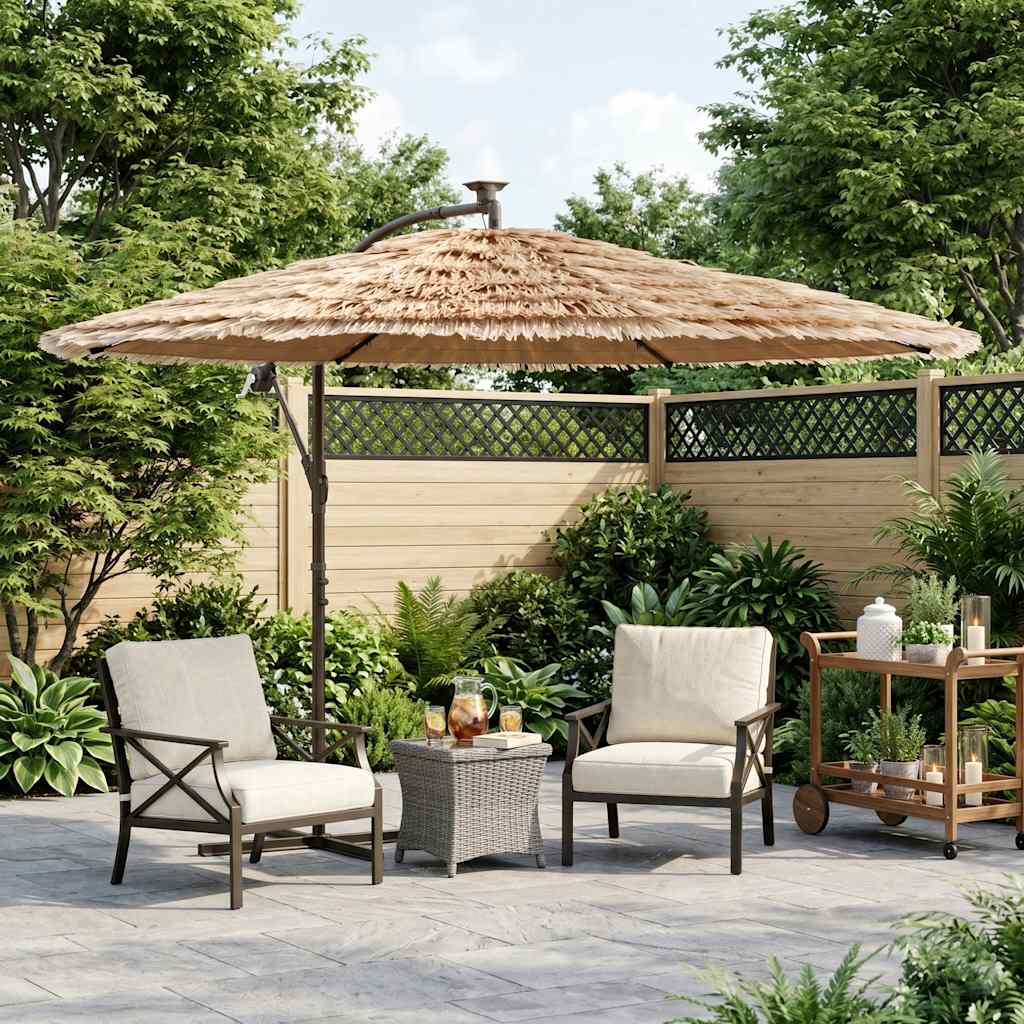 Parasol met stalen paal 290x290x238 cm bruin is nu te koop bij PeponiXL, paradijselijk wonen!