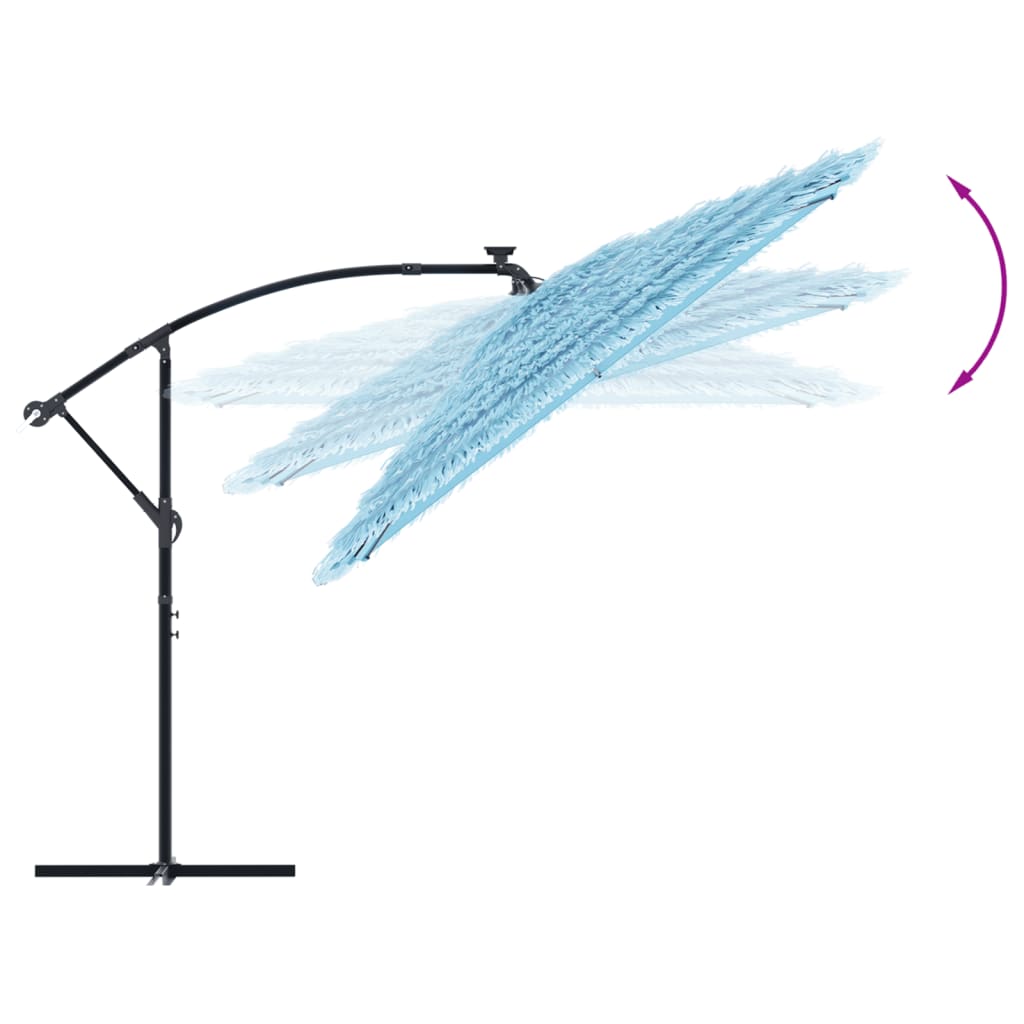 Parasol met stalen paal 290x290x238 cm blauw is nu te koop bij PeponiXL, paradijselijk wonen!