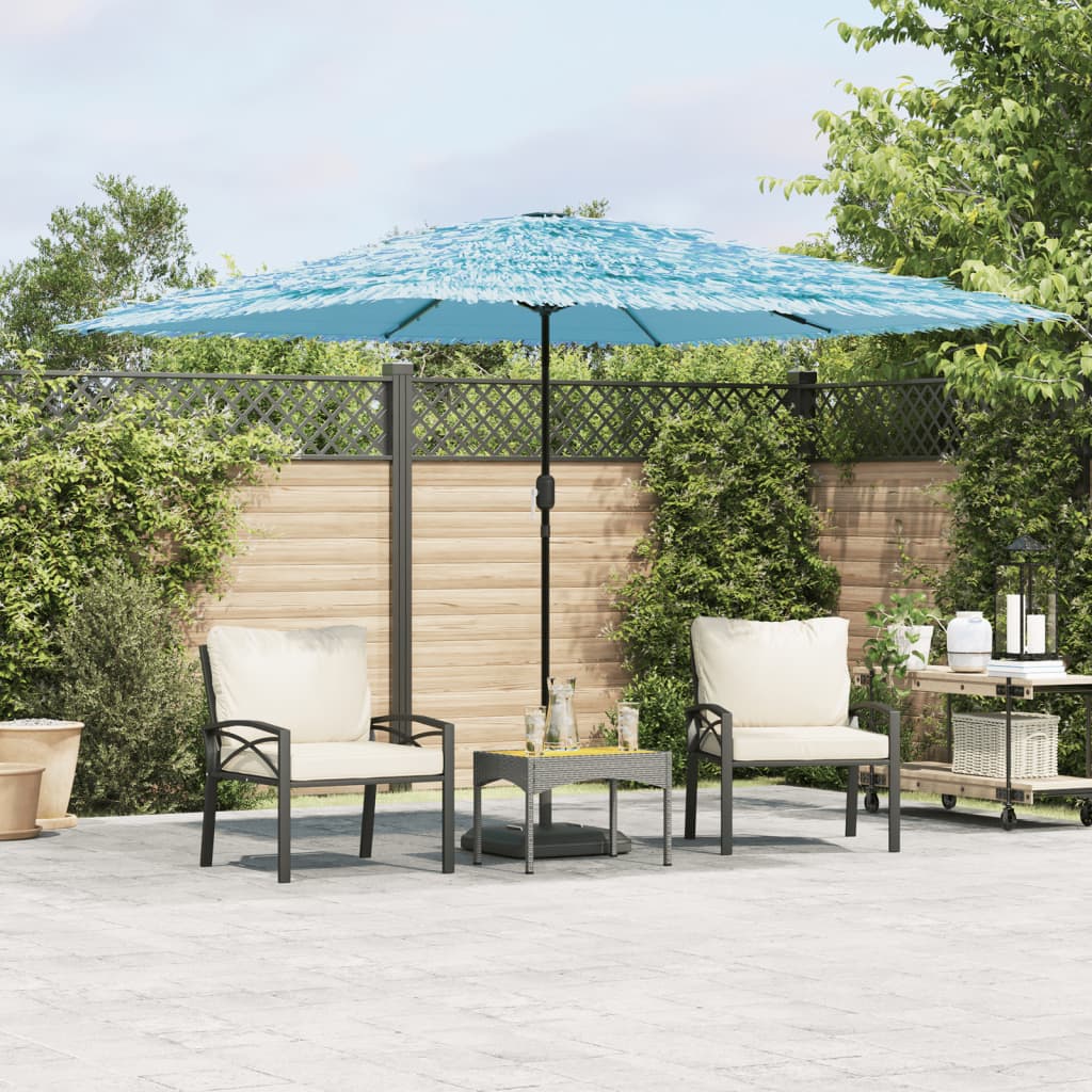 Parasol met stalen paal 290x290x238 cm blauw is nu te koop bij PeponiXL, paradijselijk wonen!
