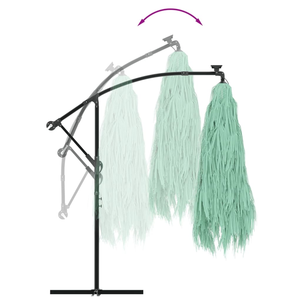 Parasol met stalen paal 290x290x238 cm groen is nu te koop bij PeponiXL, paradijselijk wonen!