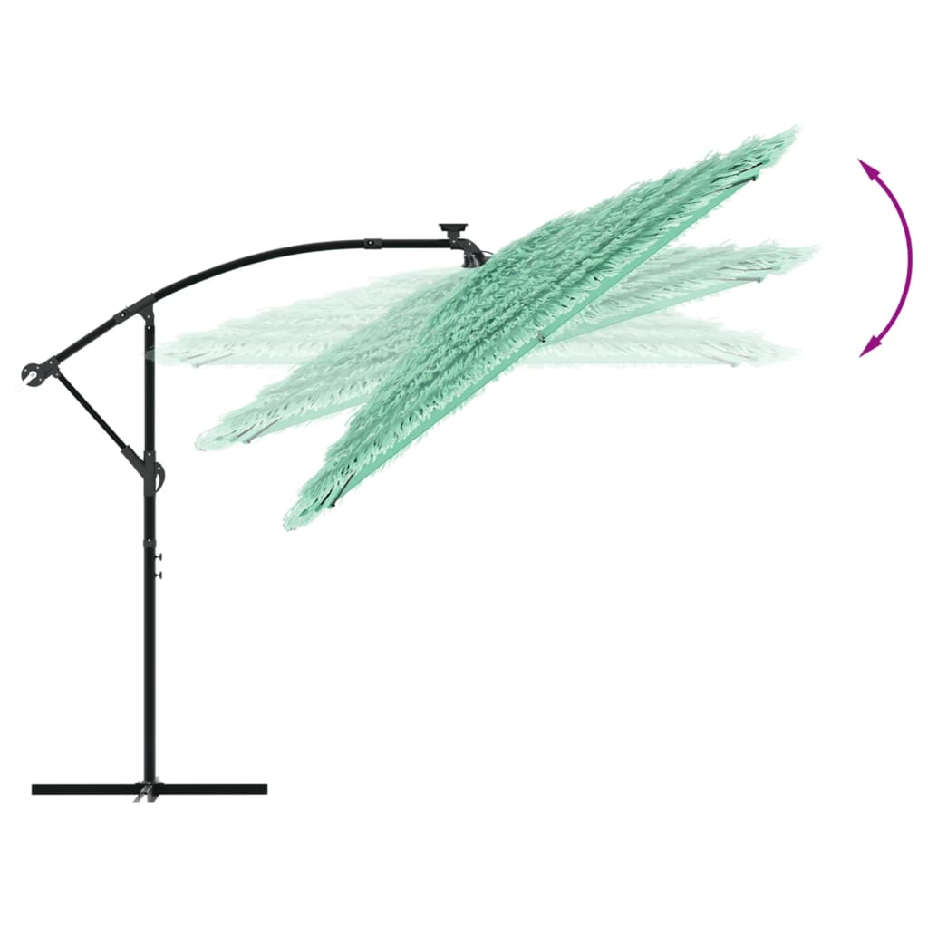 Parasol met stalen paal 290x290x238 cm groen is nu te koop bij PeponiXL, paradijselijk wonen!