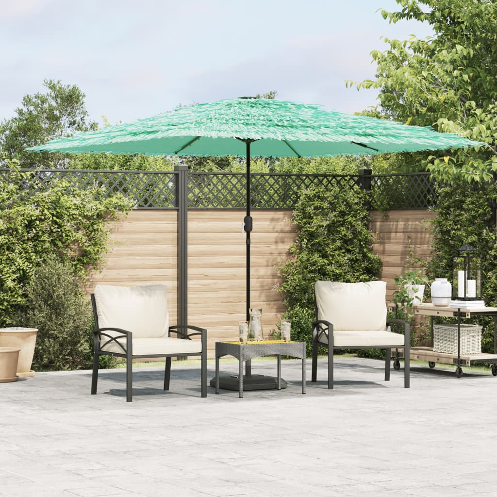 Parasol met stalen paal 290x290x238 cm groen is nu te koop bij PeponiXL, paradijselijk wonen!