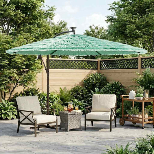 Parasol met stalen paal 290x290x238 cm groen is nu te koop bij PeponiXL, paradijselijk wonen!