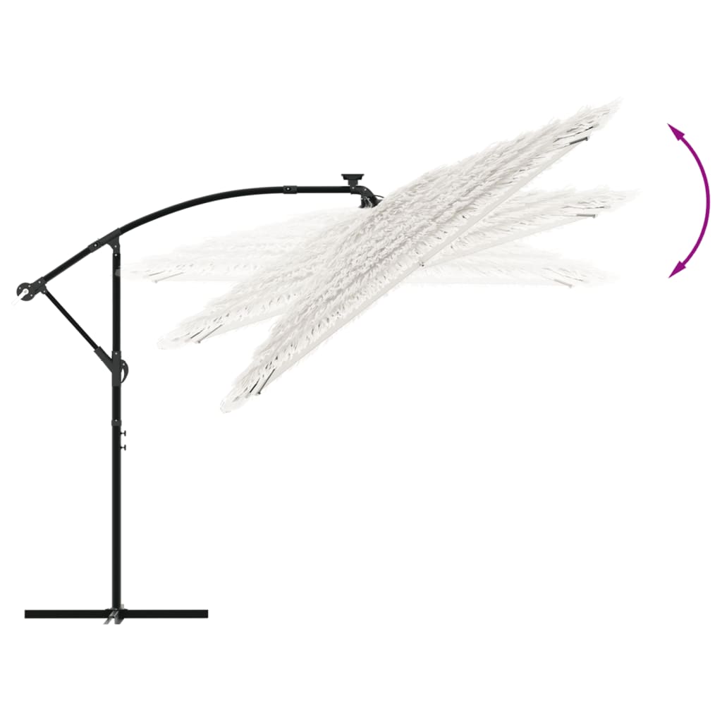 Parasol met stalen paal 290x290x238 cm wit is nu te koop bij PeponiXL, paradijselijk wonen!