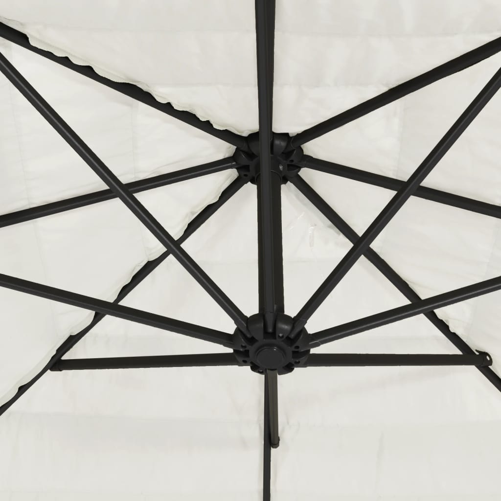 Parasol met stalen paal 290x290x238 cm wit is nu te koop bij PeponiXL, paradijselijk wonen!