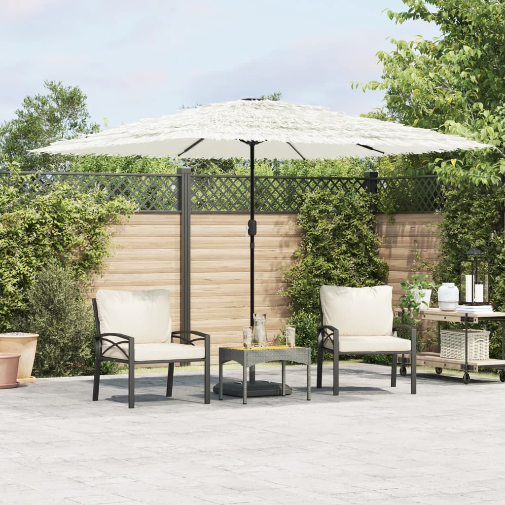 Parasol met stalen paal 290x290x238 cm wit is nu te koop bij PeponiXL, paradijselijk wonen!