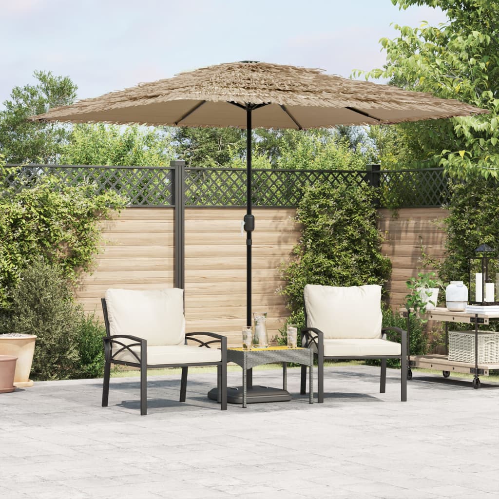 Parasol met stalen paal 248x248x248 cm bruin is nu te koop bij PeponiXL, paradijselijk wonen!