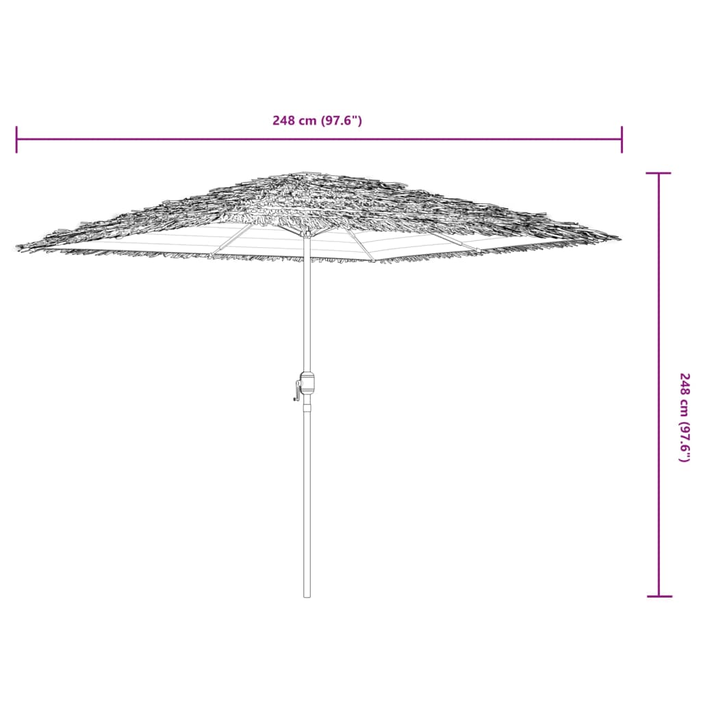 Parasol met stalen paal 248x248x248 cm blauw is nu te koop bij PeponiXL, paradijselijk wonen!