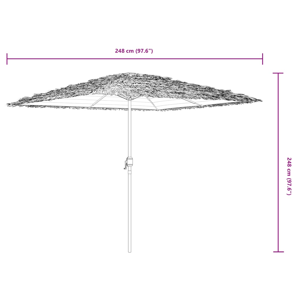 Parasol met stalen paal 248x248x248 cm wit is nu te koop bij PeponiXL, paradijselijk wonen!