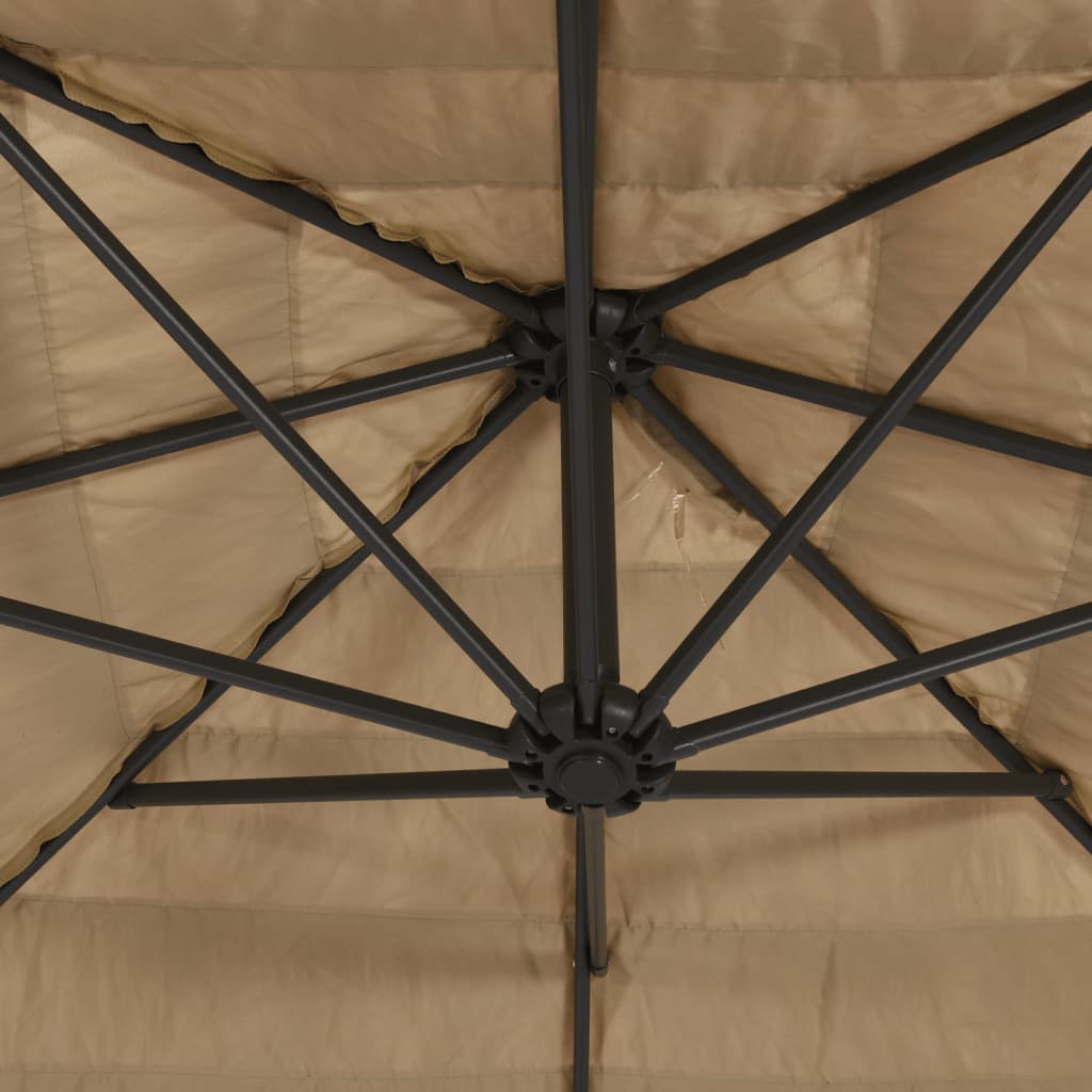 Parasol met stalen paal 300x200x250 cm bruin is nu te koop bij PeponiXL, paradijselijk wonen!