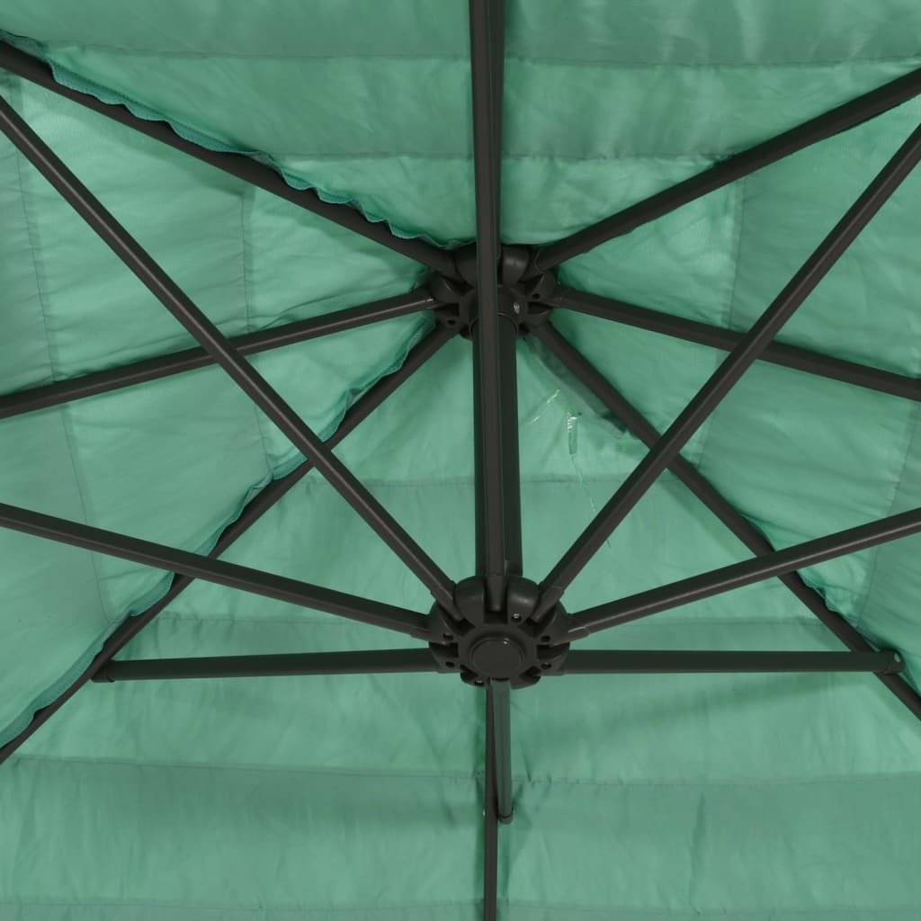 Parasol met stalen paal 300x200x250 cm groen is nu te koop bij PeponiXL, paradijselijk wonen!